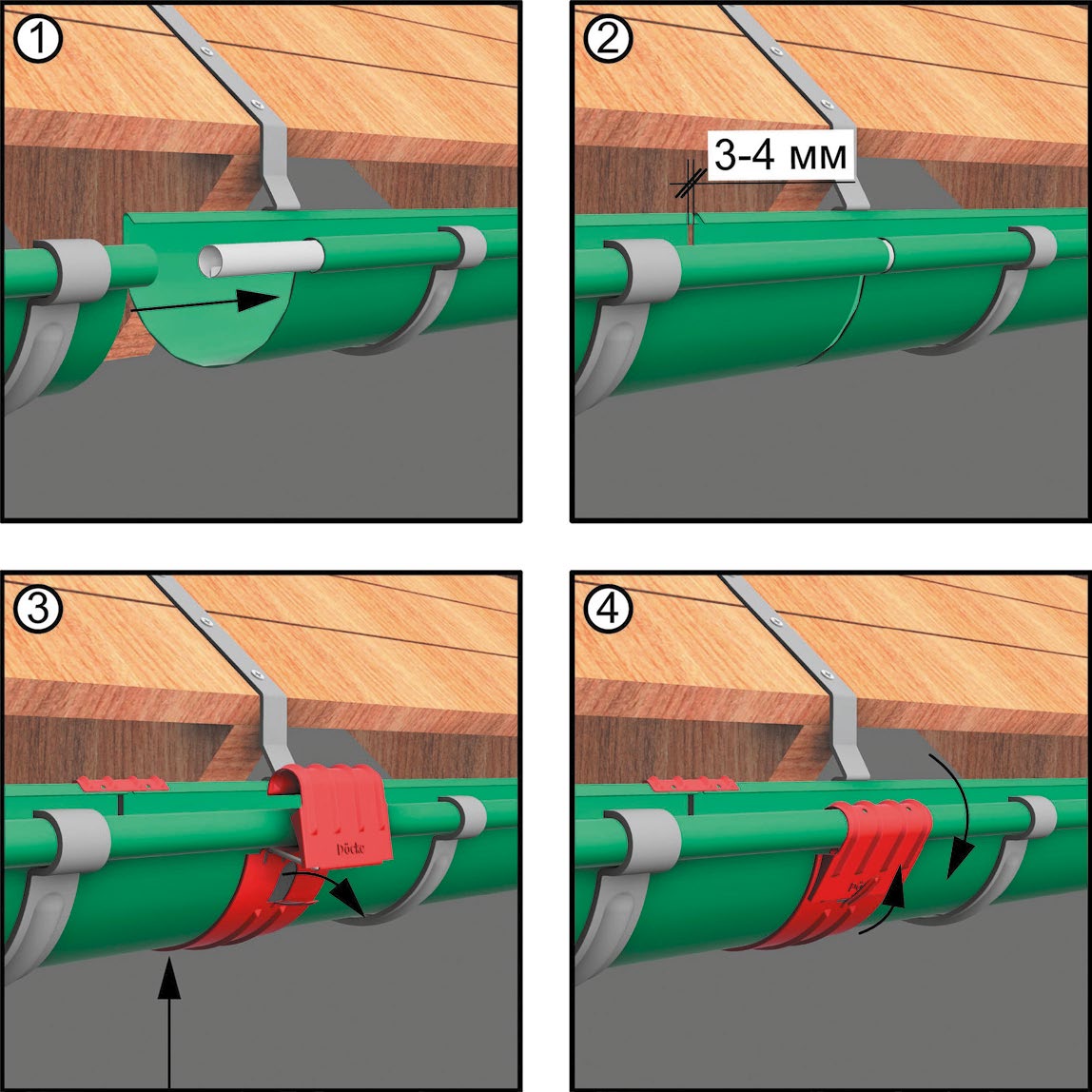 Инструкция по монтажу металлических водостоков Дёке STAL - г.Дмитров