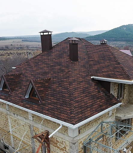 Гибкая черепица, серия PREMIUM, коллекция ЖЕНЕВА, цвет Кофе - 2