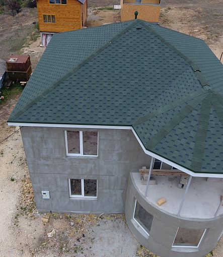 Гибкая черепица, серия EUROPA, коллекция КАРАТ, цвет Зелёный - 2