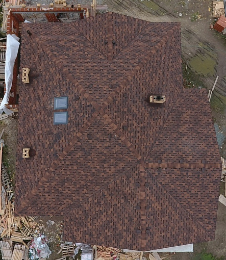 Гибкая черепица, серия PREMIUM, коллекция ГЕНУЯ, цвет Кофе - 2