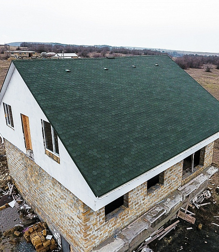 Гибкая черепица, серия STANDARD, коллекция КОЛЬЧУГА, цвет Зеленый - 2