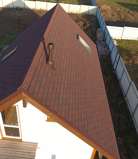 Гибкая черепица, серия PREMIUM, коллекция ЖЕНЕВА, цвет Чили - 2