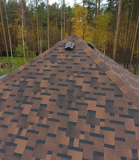 Гибкая черепица, серия PREMIUM, коллекция ГЕНУЯ, цвет Кофе - 3