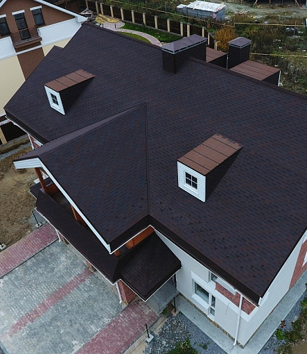 Гибкая черепица, серия PREMIUM, коллекция ГЕНУЯ, цвет Какао - 3