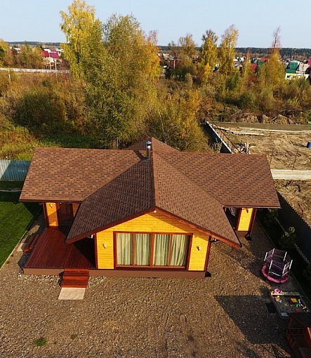 Гибкая черепица, серия PREMIUM, коллекция ГЕНУЯ, цвет Кунжут - 1