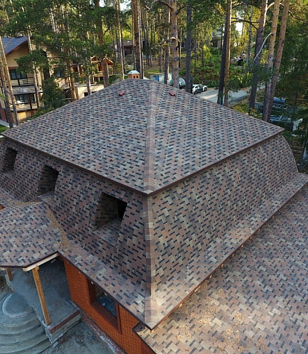 Гибкая черепица, серия PREMIUM, коллекция ГЕНУЯ, цвет Амаретто - 2