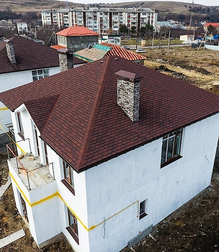 Гибкая черепица, серия PREMIUM, коллекция ЖЕНЕВА, цвет Чили - 3