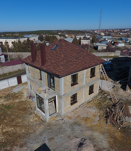 Гибкая черепица, серия PREMIUM, коллекция ГЕНУЯ, цвет Кофе - 3