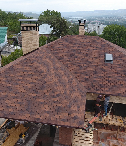 Гибкая черепица, серия PREMIUM, коллекция ЦЮРИХ, цвет Кофе - 8