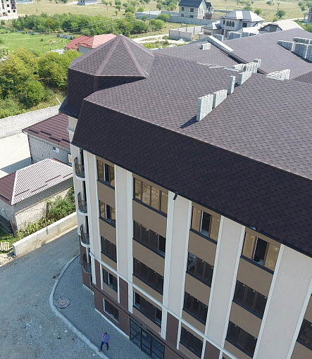 Гибкая черепица, серия EUROPA, коллекция КАРАТ, цвет Коричневый - 10