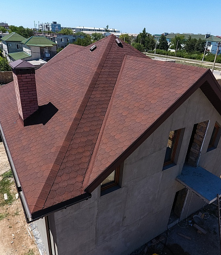 Гибкая черепица, серия STANDARD, коллекция КОЛЬЧУГА, цвет Красный - 5