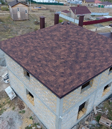 Гибкая черепица, серия PREMIUM, коллекция САППОРО, цвет Кофе - 3