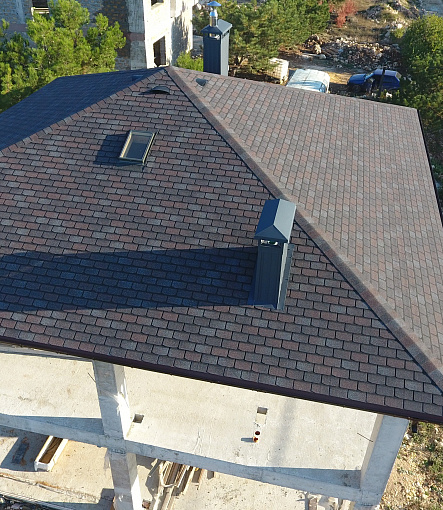 Гибкая черепица, серия PREMIUM, коллекция ЖЕНЕВА, цвет Изюм - 1