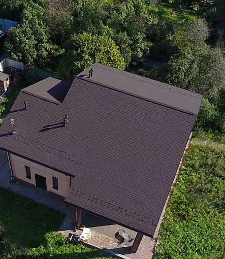 Гибкая черепица, серия  PREMIUM, коллекция ГЕНУЯ, цвет Какао - 3