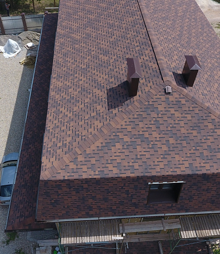 Гибкая черепица, серия PREMIUM, коллекция ГЕНУЯ, цвет Кофе - 3