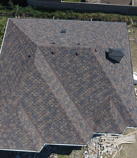 Гибкая черепица, серия PREMIUM, коллекция ГЕНУЯ, цвет Трюфель - 4