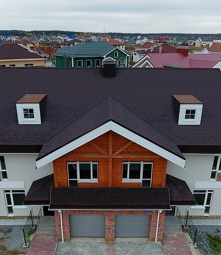 Гибкая черепица, серия PREMIUM, коллекция ГЕНУЯ, цвет Какао - 2