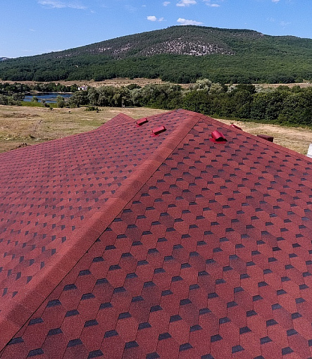 Гибкая черепица, серия PREMIUM, коллекция ШЕФФИЛД, цвет Клубника - 6