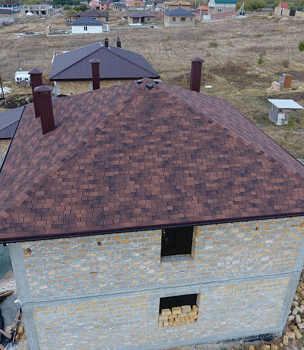 Гибкая черепица, серия PREMIUM, коллекция САППОРО, цвет Кофе - 1