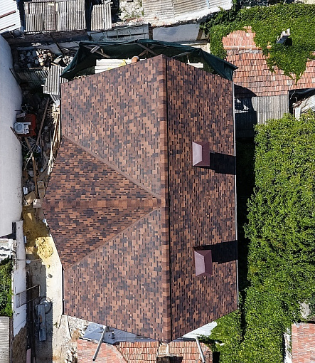 Гибкая черепица, серия PREMIUM, коллекция ГЕНУЯ, цвет Кофе - 6