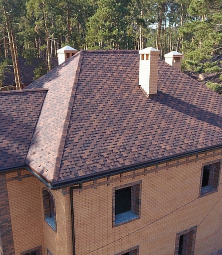 Гибкая черепица, серия PREMIUM, коллекция ГЕНУЯ, цвет Кофе - 1