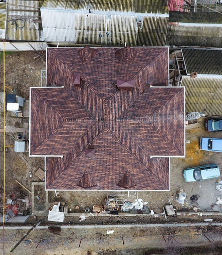 Гибкая черепица, серия PREMIUM, коллекция ЖЕНЕВА, цвет Кофе - 8