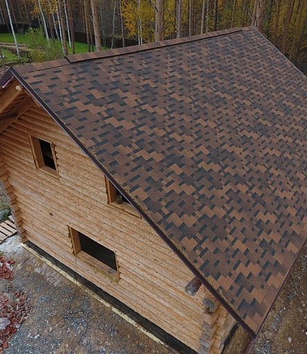 Гибкая черепица, серия PREMIUM, коллекция ГЕНУЯ, цвет Кофе - 6