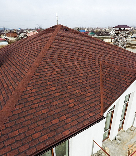 Гибкая черепица, серия PREMIUM, коллекция ЖЕНЕВА, цвет Чили - 6