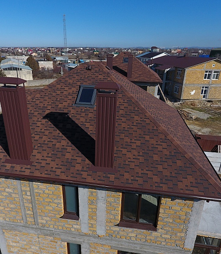 Гибкая черепица, серия PREMIUM, коллекция ГЕНУЯ, цвет Кофе - 4