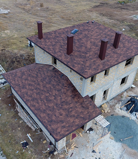 Гибкая черепица, серия PREMIUM, коллекция САППОРО, цвет Кофе - 7