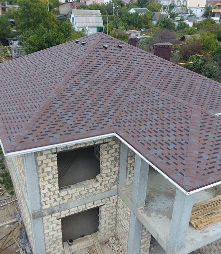 Гибкая черепица, серия PREMIUM, коллекция ГЕНУЯ, цвет Тирамису - 1