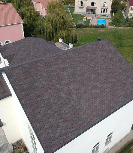 Гибкая черепица, серия PREMIUM, коллекция ЦЮРИХ, цвет Изюм - 2