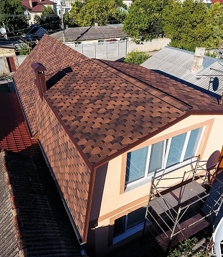 Гибкая черепица, серия PREMIUM, коллекция ШЕФФИЛД, цвет Кофе - 6