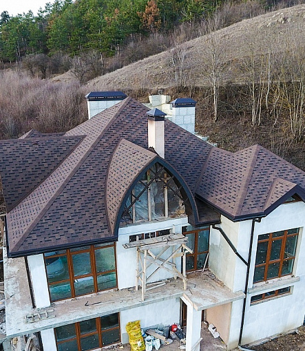 Гибкая черепица, серия PREMIUM, коллекция ГЕНУЯ, цвет Кунжут - 1