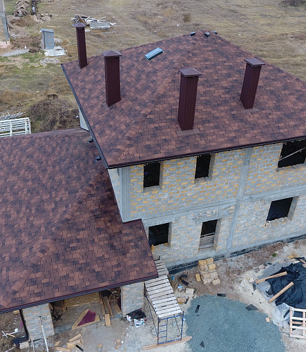 Гибкая черепица, серия PREMIUM, коллекция САППОРО, цвет Кофе - 8