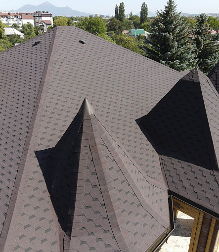 Гибкая черепица, серия PREMIUM, коллекция Шеффилд, цвет Зрелый Каштан - 3