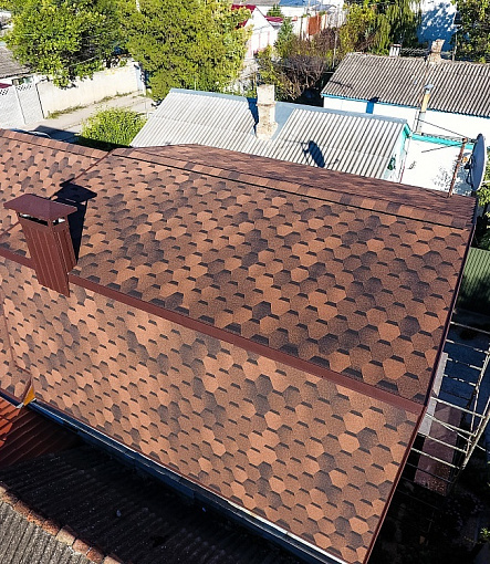 Гибкая черепица, серия PREMIUM, коллекция ШЕФФИЛД, цвет Кофе - 5