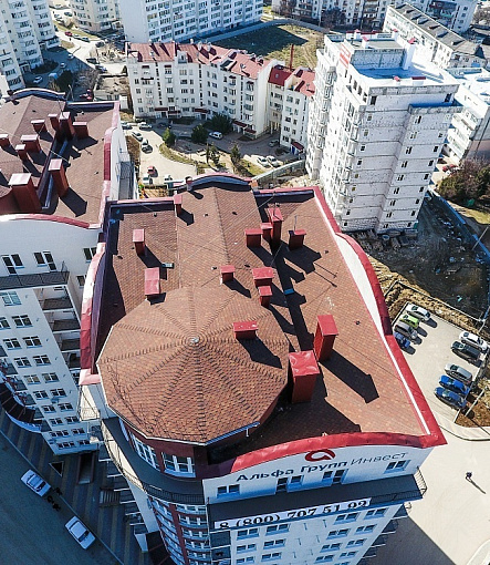 Гибкая черепица, серия STANDARD, коллекция СОТА, цвет Красный - 5