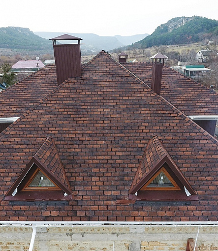 Гибкая черепица, серия PREMIUM, коллекция ЖЕНЕВА, цвет Кофе - 4