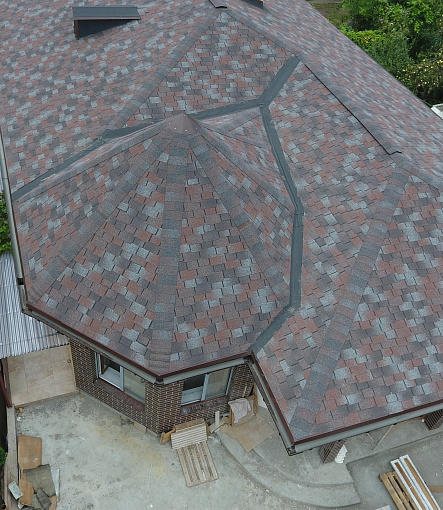 Гибкая черепица, серия PREMIUM, коллекция САППОРО, цвет Слива - 2